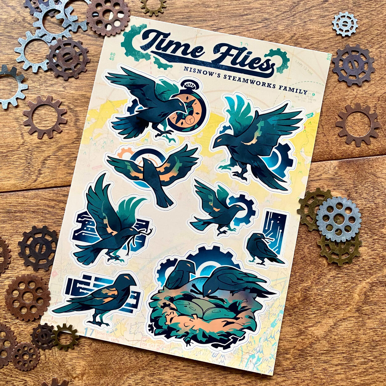 Time Flies Sticker Sheet