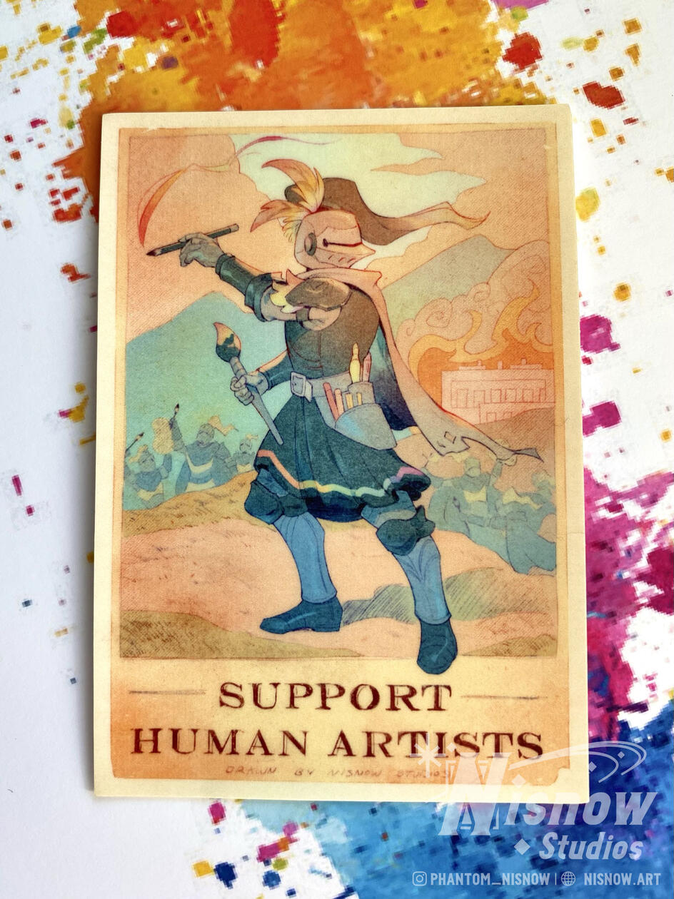 Support Human Artists Sticker
