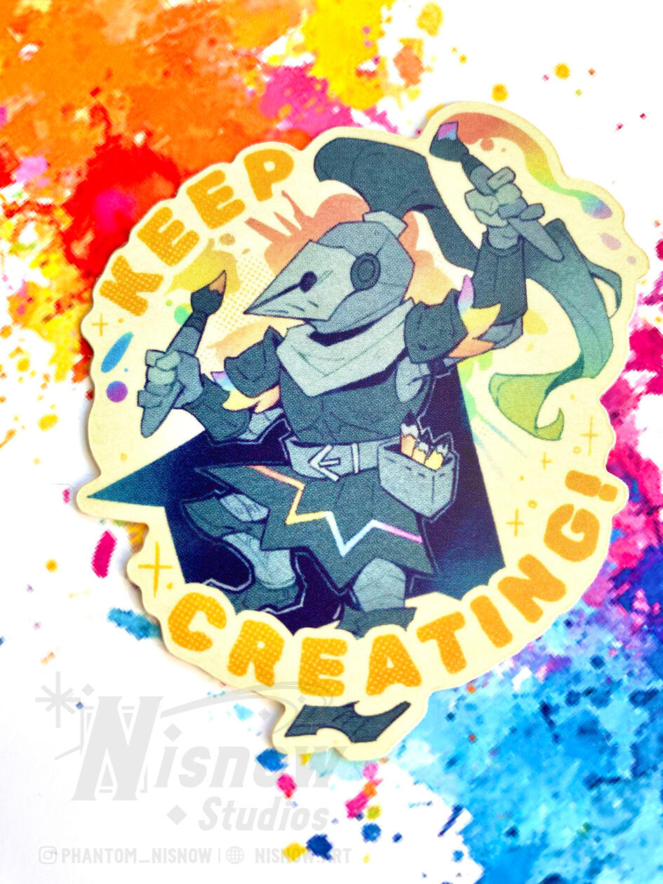 "Keep Creating!" Sticker