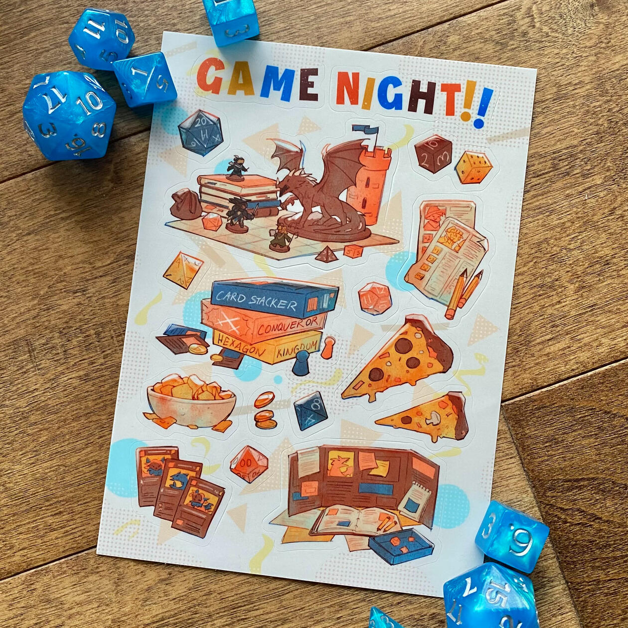 Game Night!! Sticker Sheet
