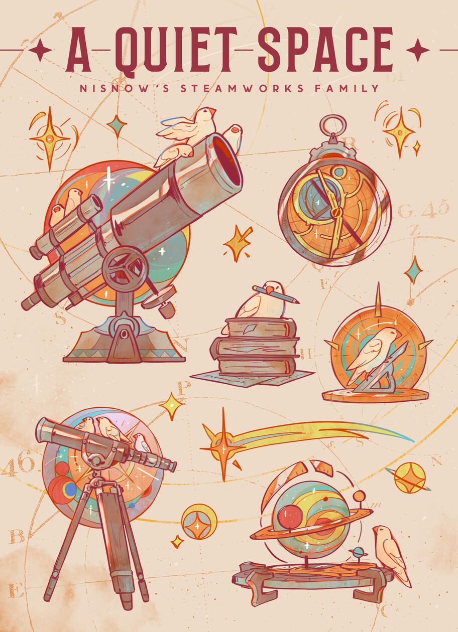 A Quiet Space Sticker Sheet