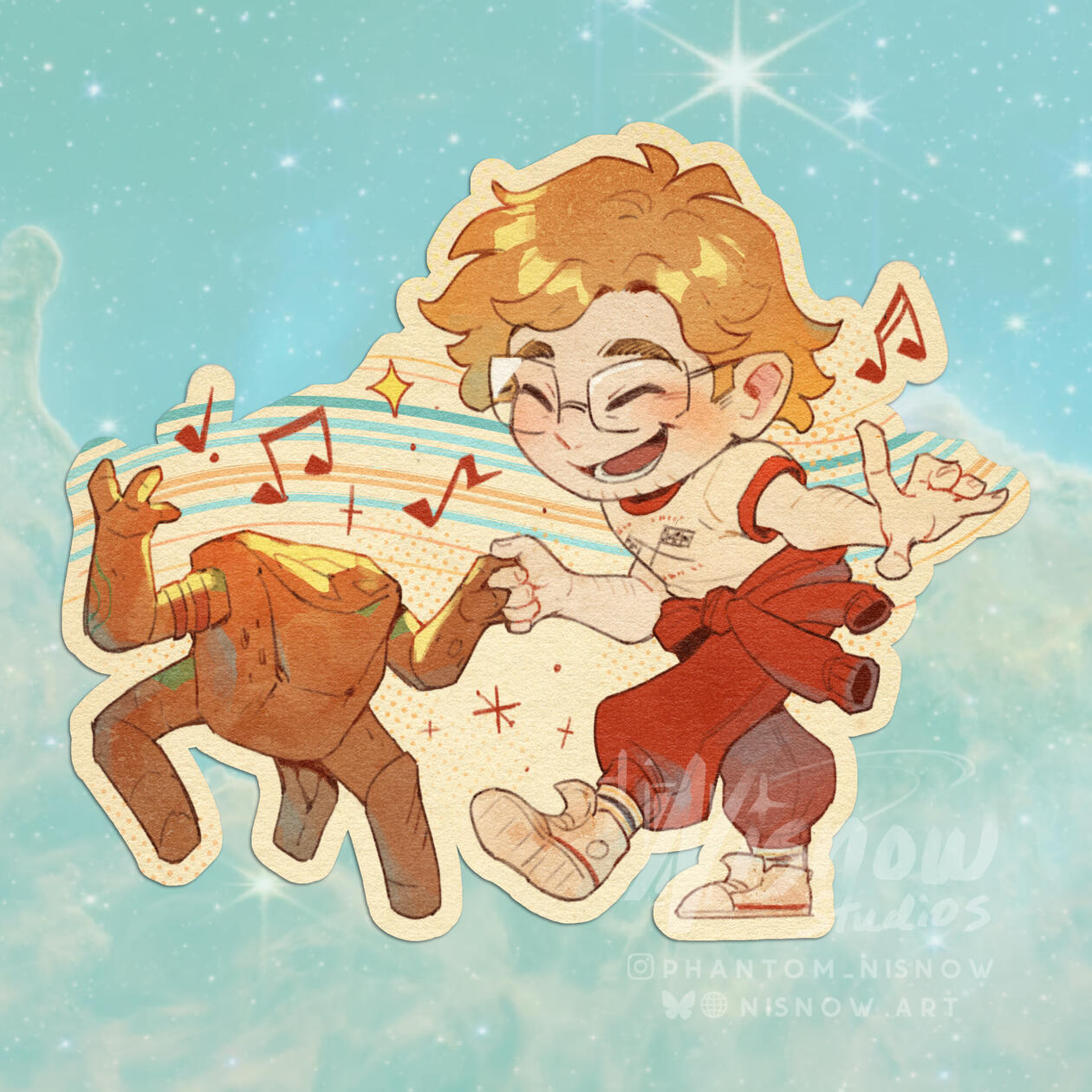 Project Hail Mary - Grace & Rocky Dancing Sticker