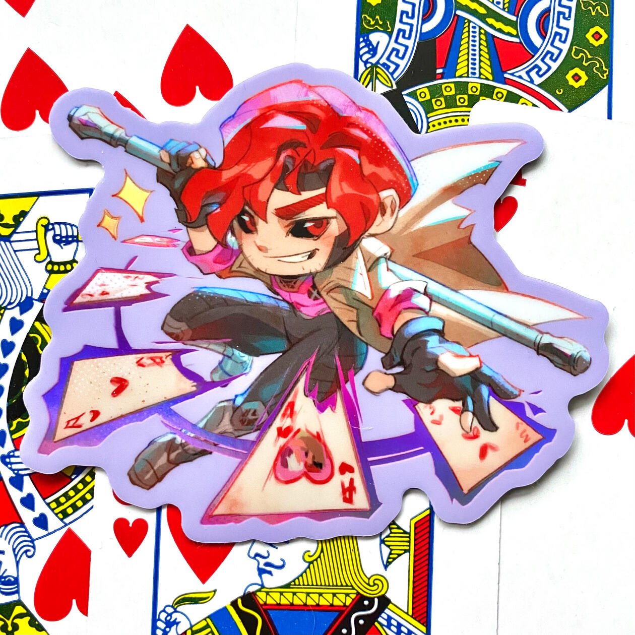 Marvel Gambit Holographic Sticker