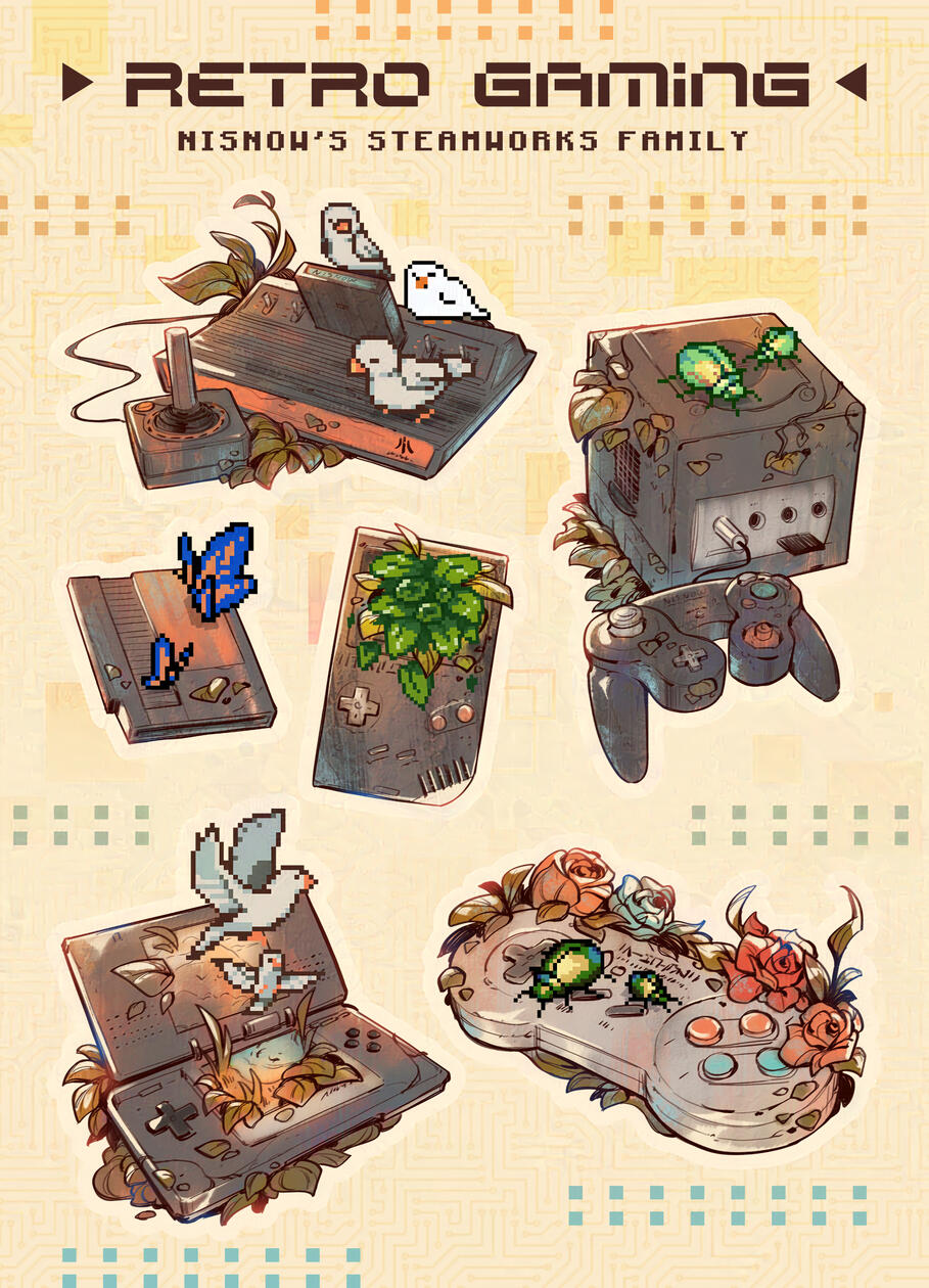 Retro Gaming Sticker Sheet